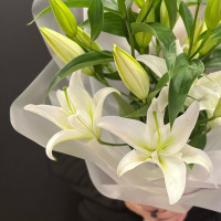 Букет_Лилии белые