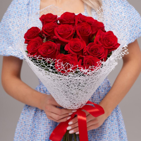 15 роз 70 см VIP Premium