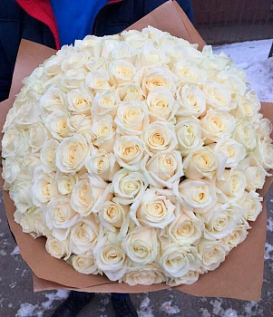 101 кремовых роз